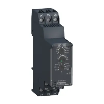 Schneider Electric RE22R2QTMR – Single function relay, Harmony Timer Relays, 8A, 2CO, 0.05sâ€¦300h, star delta, screw connectors, 24...240V AC DC