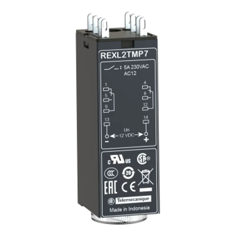 single function relay, Harmony Timer Relays, 5A, 2CO, 0.1s..100h, on delay, 230V AC — photo 7 of 12