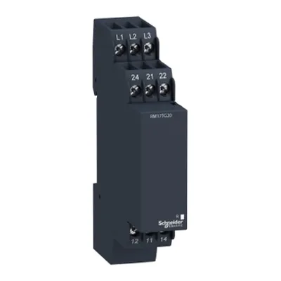 Schneider Electric RM17TG20 – 3-phase control relay, Harmony Control Relays, 5A, 2CO, 208...480V AC