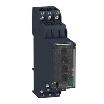 Schneider Electric RM22TR33 – 3-phase control relay, Harmony Control Relays, 8A, 2CO, 380...480V AC