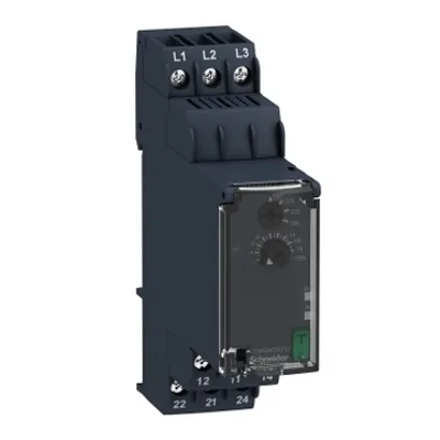 Schneider Electric RM22TU21 – 3-phase control relay, Harmony Control Relays, 8A, 2CO, undervoltage detection, 200â€¦240V AC