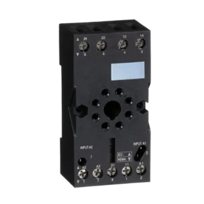 Schneider Electric RUZC2M – Harmony, plugin relay socket, mixed contact, 10 A, 250 V, octal connector, for RUMC2 relays