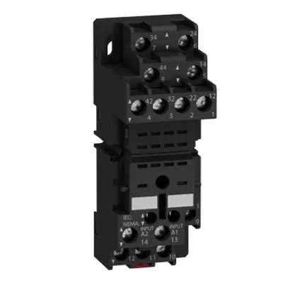 Schneider Electric RXZE2M114 – Harmony, plugin relay socket, mixed contact, 10 A, 250 V, screw clamp, for RXM2 or RXM4 relays