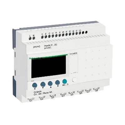 Schneider Electric SR2B201B – Compact smart relay, Zelio Logic SR2 SR3, 20 IO, 24V AC, clock, display