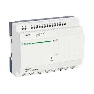 Schneider Electric SR2E201B – Compact smart relay, Zelio Logic SR2 SR3, 20 IO, 24V AC, clock, no display