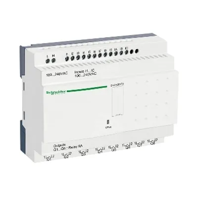 Schneider Electric SR2E201FU – Compact smart relay, Zelio Logic SR2 SR3, 20 IO, 100 to 240V AC, clock, no display