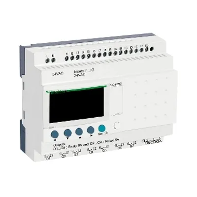 Schneider Electric SR3B261B – Modular smart relay, Zelio Logic SR2 SR3, 24 IO, 24V AC, clock, display