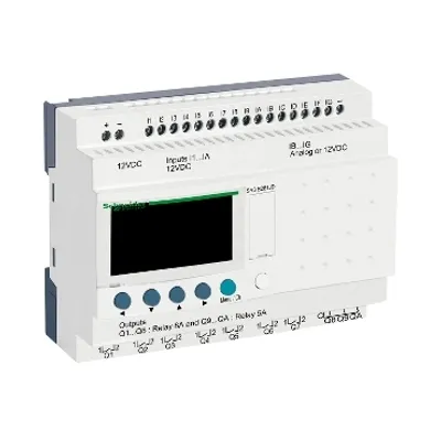 Schneider Electric SR3B261JD – Modular smart relay, Zelio Logic SR2 SR3, 26 IO, 12V DC, clock, display