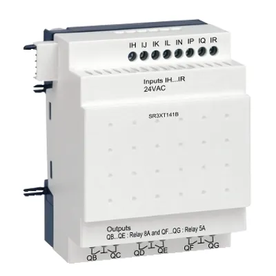 Schneider Electric SR3XT141B – Discrete I/O extension module, Zelio Logic, 14 I/O, 24 V AC