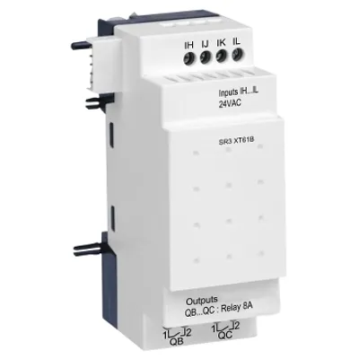 Schneider Electric SR3XT61B – Discrete I/O extension module, Zelio Logic, 6 I/O, 24 V AC