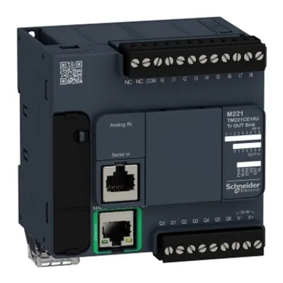 Schneider Electric TM221CE16U – Logic controller, Modicon M221, 16 IO, transistor, NPN, Ethernet