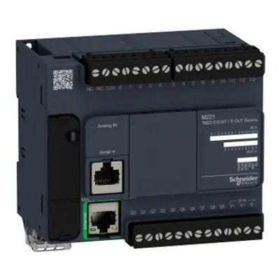Schneider Electric TM221CE24T – Logic controller, Modicon M221, 24 IO, transistor, PNP, Ethernet