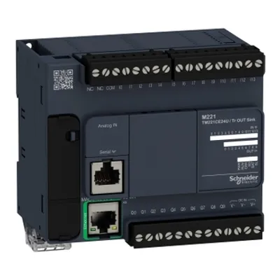 Schneider Electric TM221CE24U – Logic controller, Modicon M221, 24io tr.npn ethernet