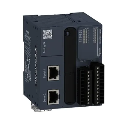 Schneider Electric TM221M16T – Logic controller, Modicon M221, 16 IO, 8 DI, 8 DO, transistor, PNP