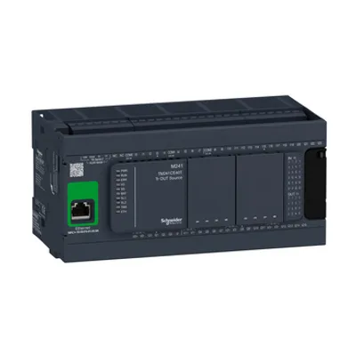 Schneider Electric TM241CE40T – Logic controller, Modicon M241, 40 IO, transistor, PNP, Ethernet