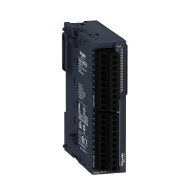 Schneider Electric TM3DQ16R – Discrete output module, Modicon TM3, 16 relay outputs, screw, 24V DC