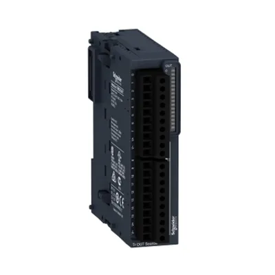 Schneider Electric TM3DQ16T – Discrete output module, Modicon TM3, 16 outputs transistor PNP, screw