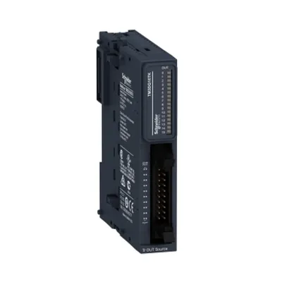 Schneider Electric TM3DQ16TK – Discrete output module, Modicon TM3, 16 outputs transistor PNP, HE10
