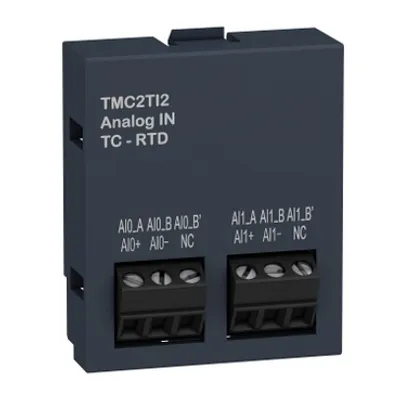 Schneider Electric TMC2TI2 – Analogue input cartridge, Modicon M221, 2 temperature inputs, IO extension