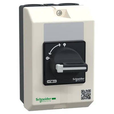 Schneider Electric VBFXGE1 – Empty enclosure,TeSys Control,black padlockable handle and black front plate,IP65,for VN12/VN20/V02-V2