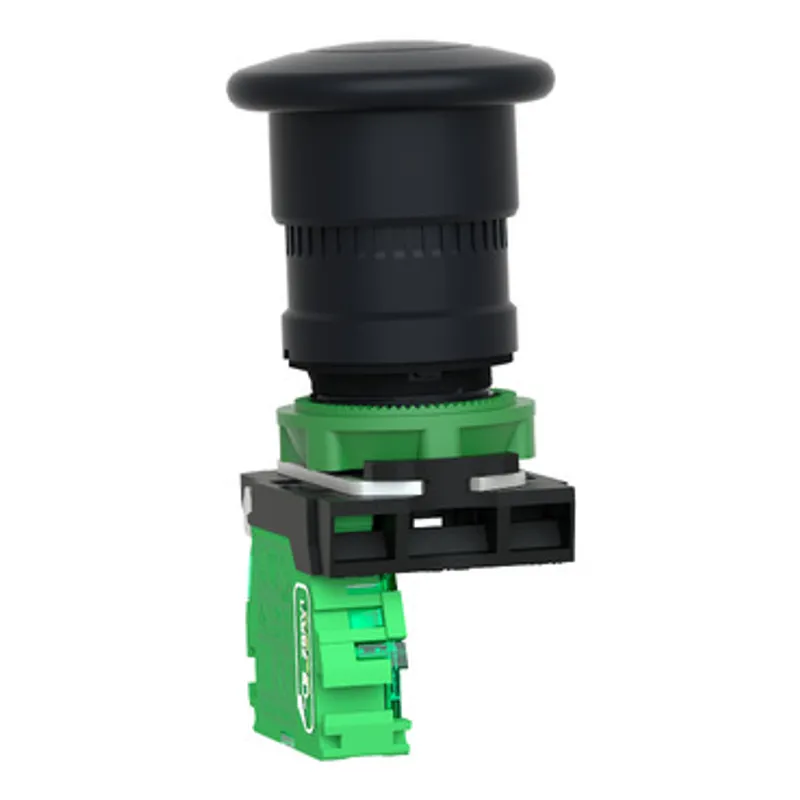Wireless and batteryless transmitter,transmitter, Harmony XB5R, mushroom head 40mm, plastic, black, 22mm, spring return — photo 7 of 14